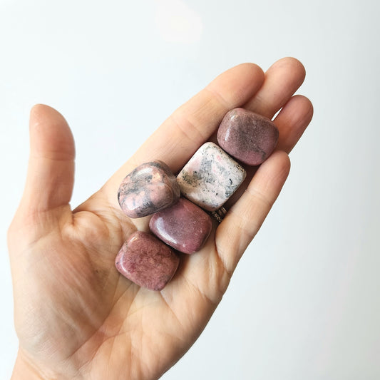 Rhodonite Tumble Stone - Crystals and Me | Crystal Candles and Ethically Sourced Crystals