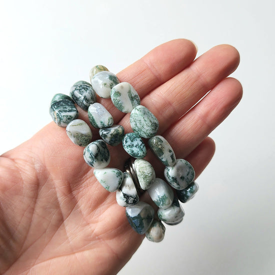 Moss Agate Rope Bracelet - Crystals and Me | Crystal Candles and Ethically Sourced Crystals