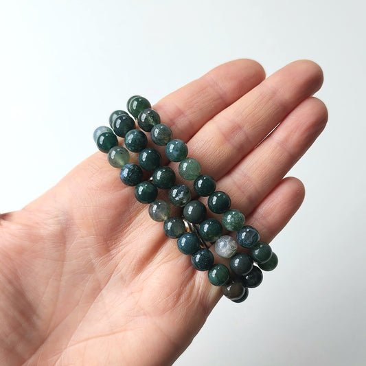 Moss Agate Rope Bracelet - Crystals and Me | Crystal Candles and Ethically Sourced Crystals