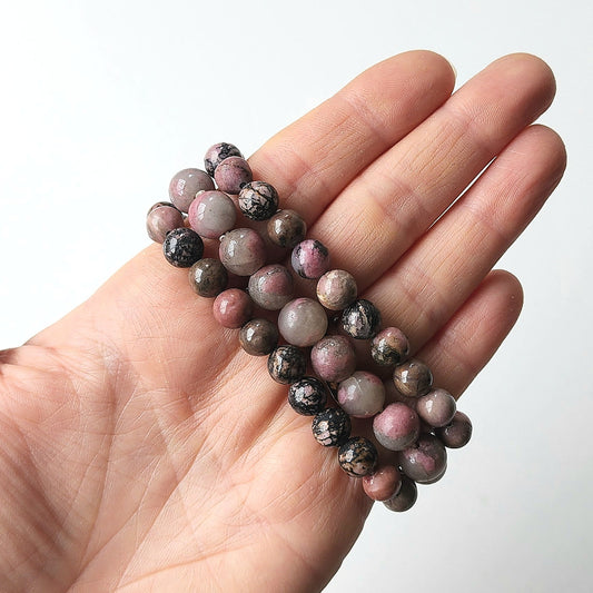 Rhodonite Bracelet - Crystals and Me | Crystal Candles and Ethically Sourced Crystals