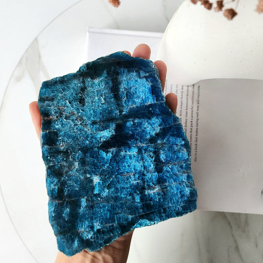 Apatite Crystal Slab Slice