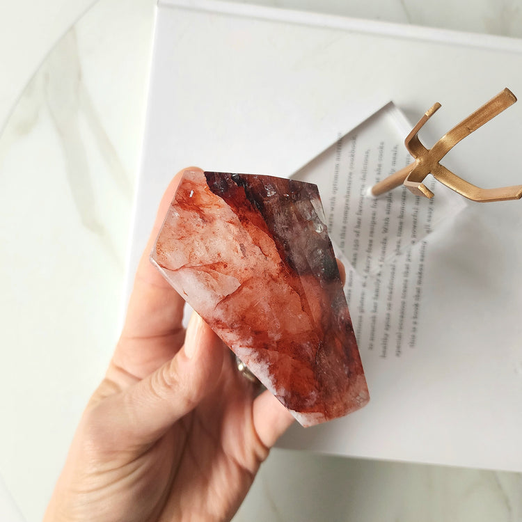 Fire Quartz on stand