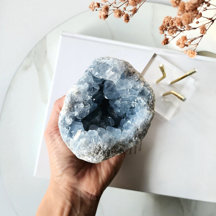 Celestite Crystal Cluster Large