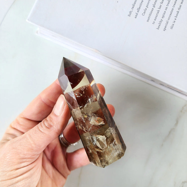 Citrine AAA Natural Polished Point on stand