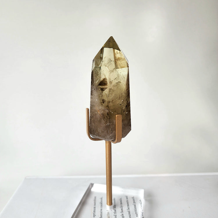 Citrine AAA Natural Polished Point on stand