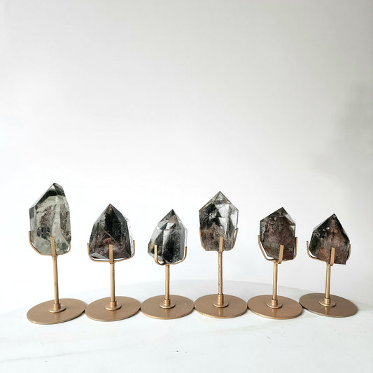 Lodolite Garden Quartz Crystal with Stand