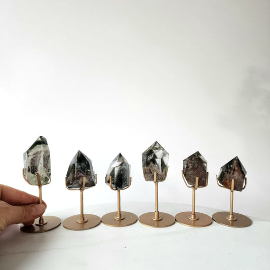 Lodolite Garden Quartz Crystal with Stand