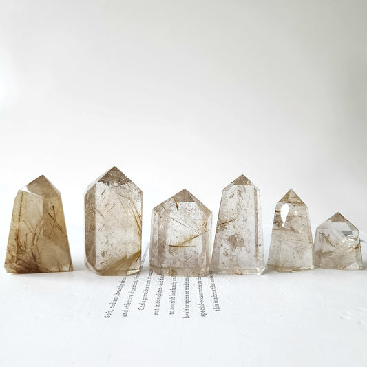 Golden Rutilated Quartz Crystal Freeform Point