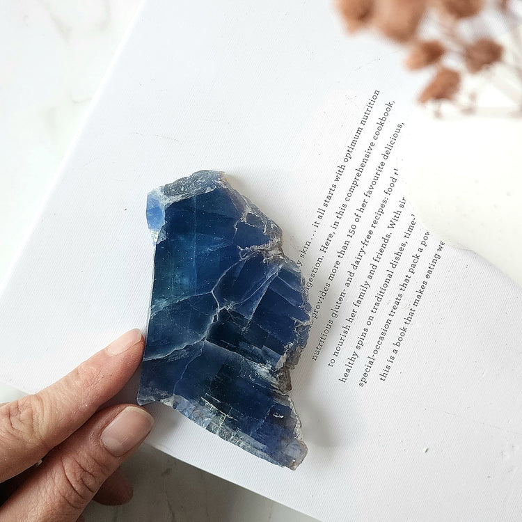 Blue Fluorite Crystal Slices Small AAA