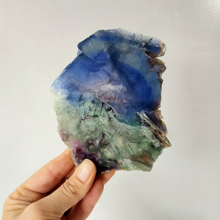 Blue Fluorite Crystal Slices Small AAA