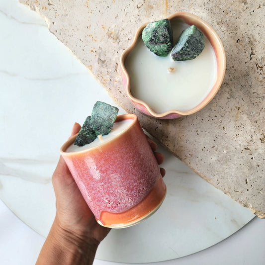 Sale-Dusk Stoneware Candle - Crystals and Me | Crystal Candles and Ethically Sourced Crystals