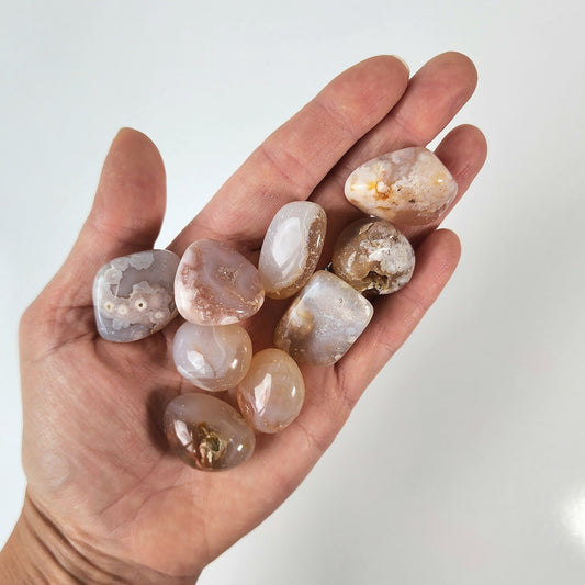 Cherry Blossom Agate Tumbled Stone - Crystals and Me | Crystal Candles and Ethically Sourced Crystals