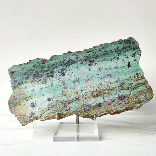 Ruby In Zoisite Slab on Stand