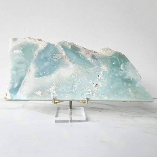 Amazonite Crystal Slab on stand 2