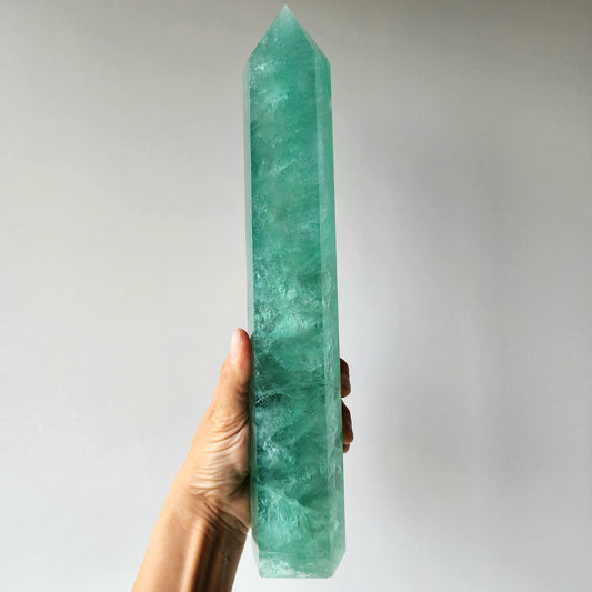 Green Fluorite Crystal Tower XL