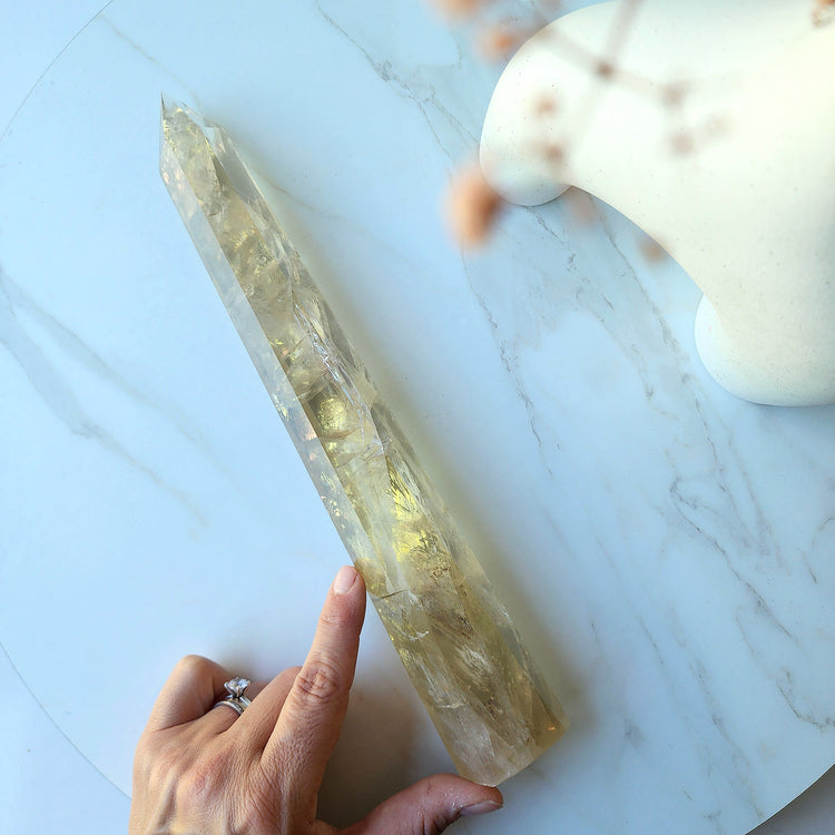 Citrine AAA Natural Polished Tower Point Obelisk