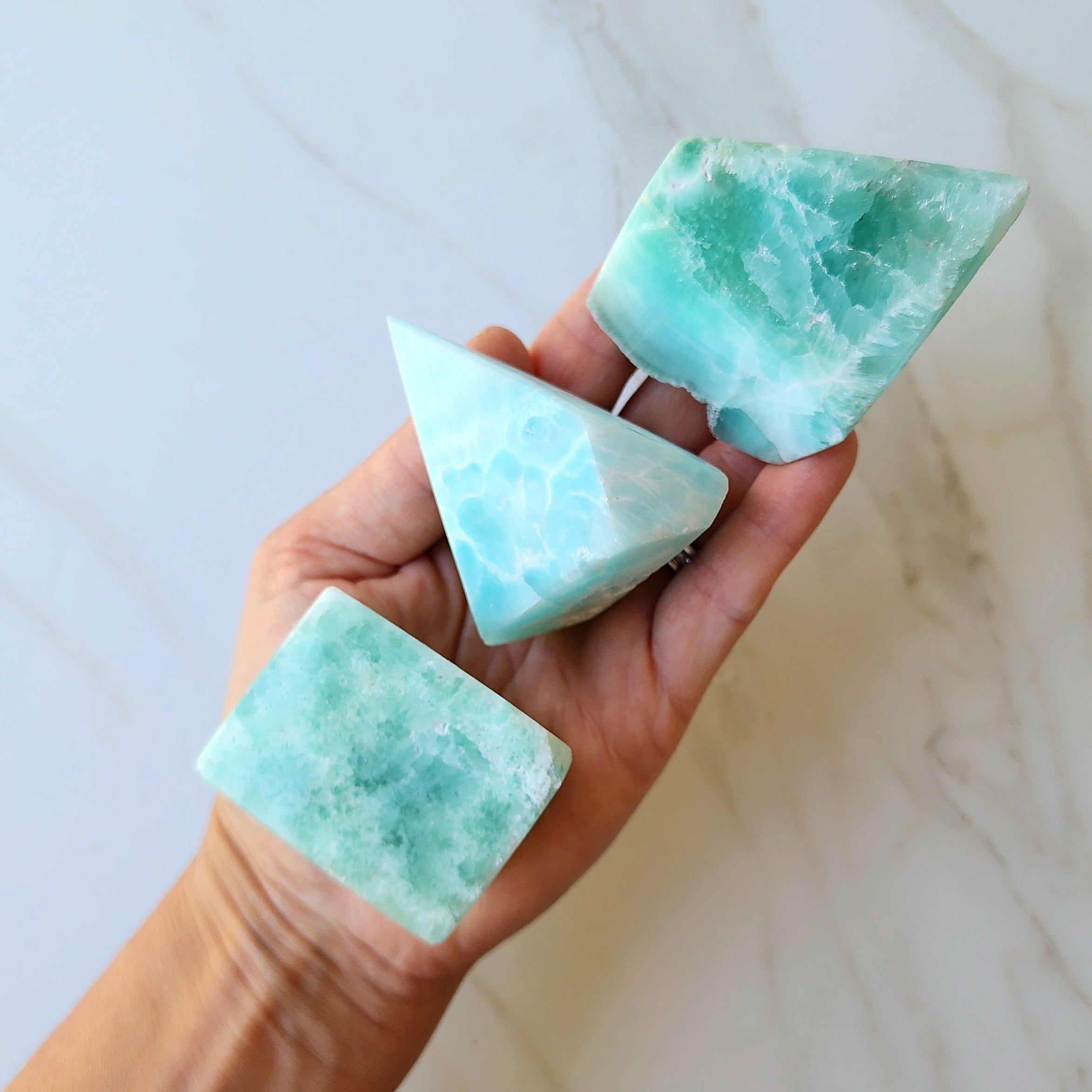 Blue Aragonite Crystal Free Form