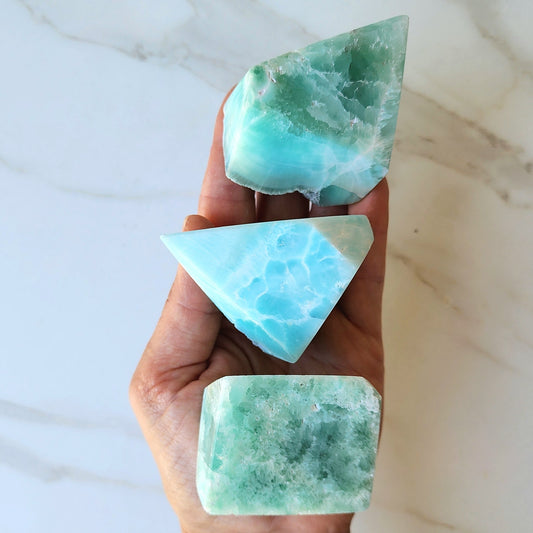Blue Aragonite Crystal Free Form