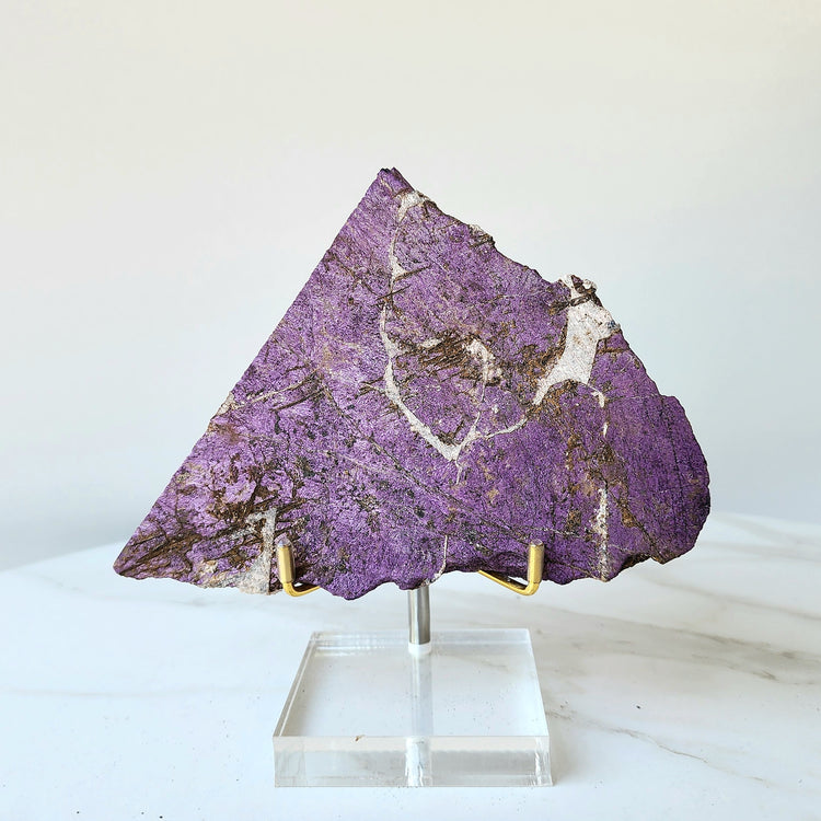 Purpurite Crystal Slab Slice Rare with stand