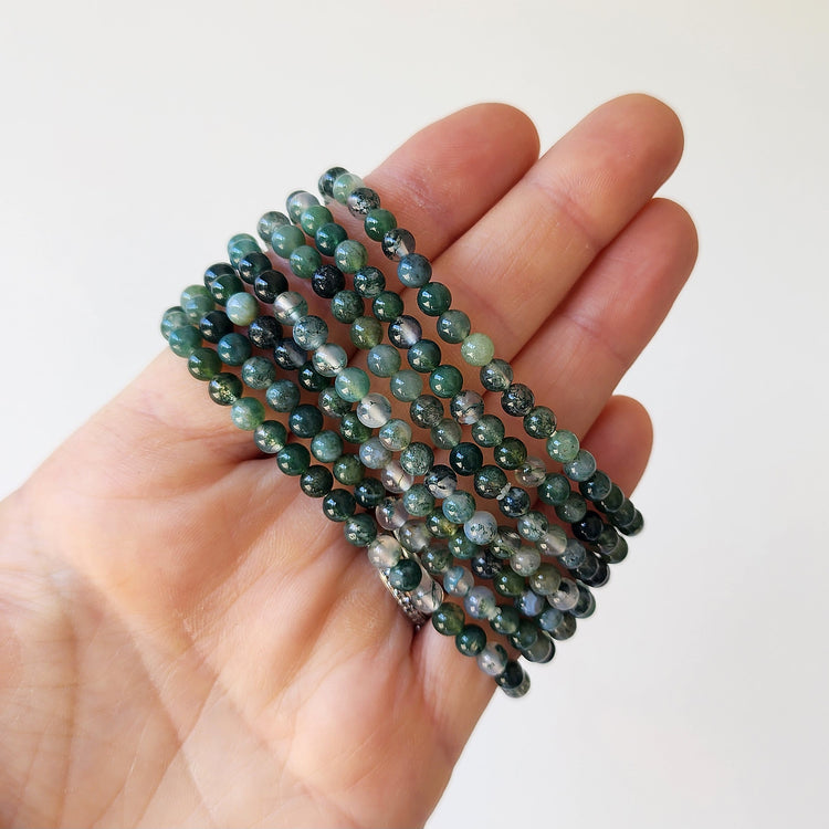 Moss Agate Rope Bracelet