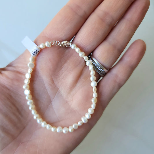 Fresh Water Pearl Bracelet Sterling Silver - Crystals and Me | Crystal Candles and Ethically Sourced Crystals