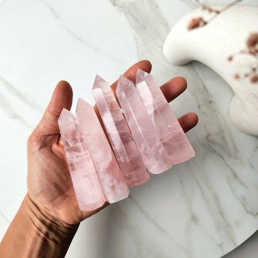 Rose Quartz Crystal AAA Tower Large