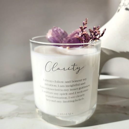 Amethyst Crystal Candle 'Clarity' 450g