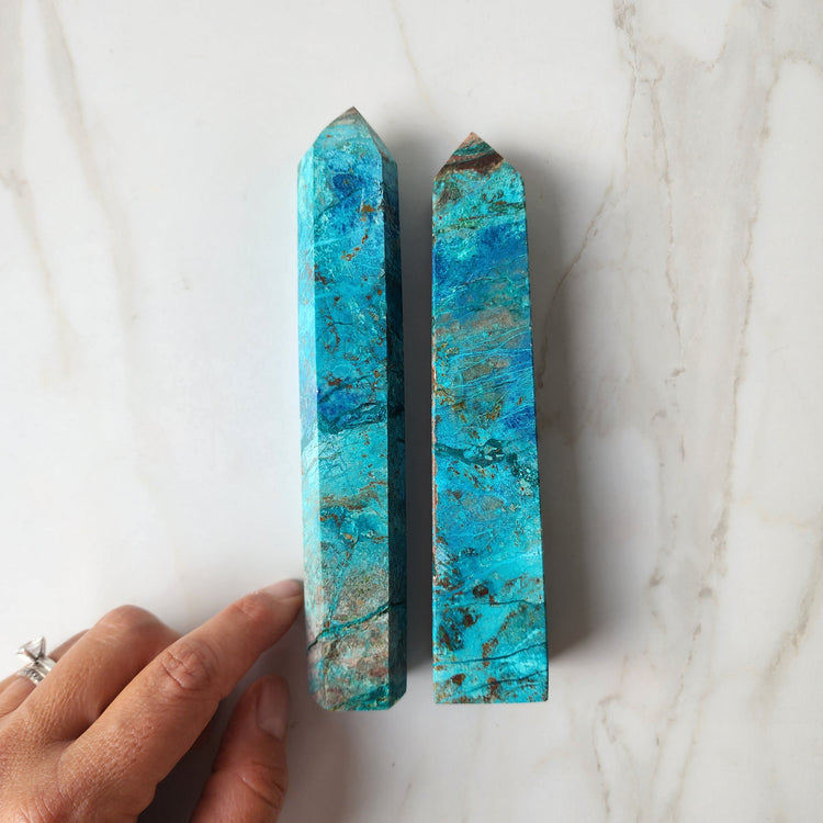 Chrysocolla Crystal Obelisk Tower XLarge