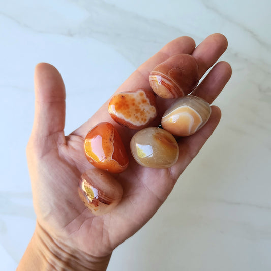 Apricot Agate Tumble - Crystals and Me | Crystal Candles and Ethically Sourced Crystals