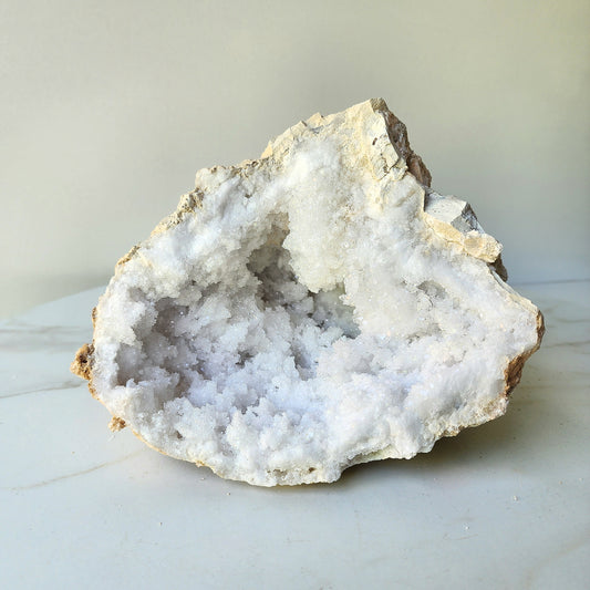 Moroccan Clear Quartz Crystal Geode 4