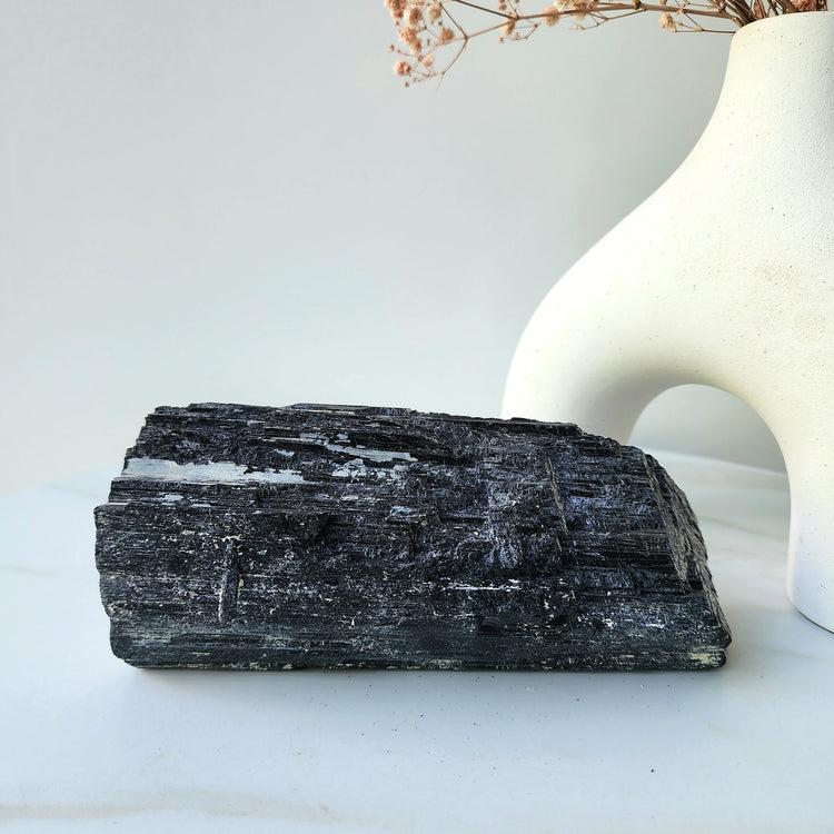 Black Tourmaline Crystal Chunk Large