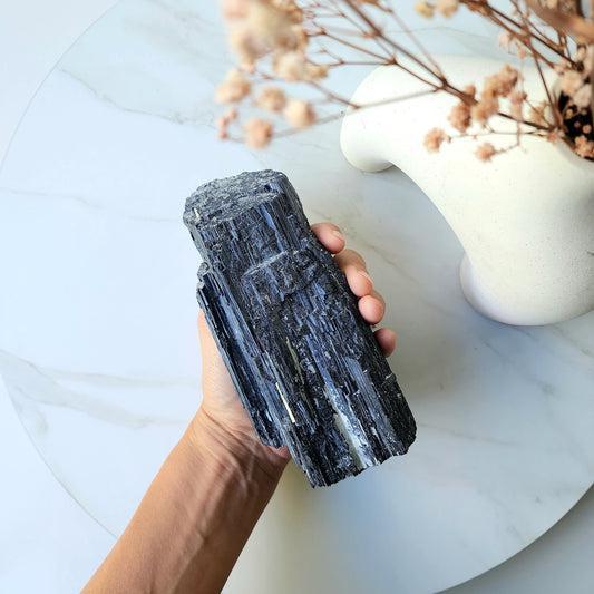 Black Tourmaline Crystal Chunk Large