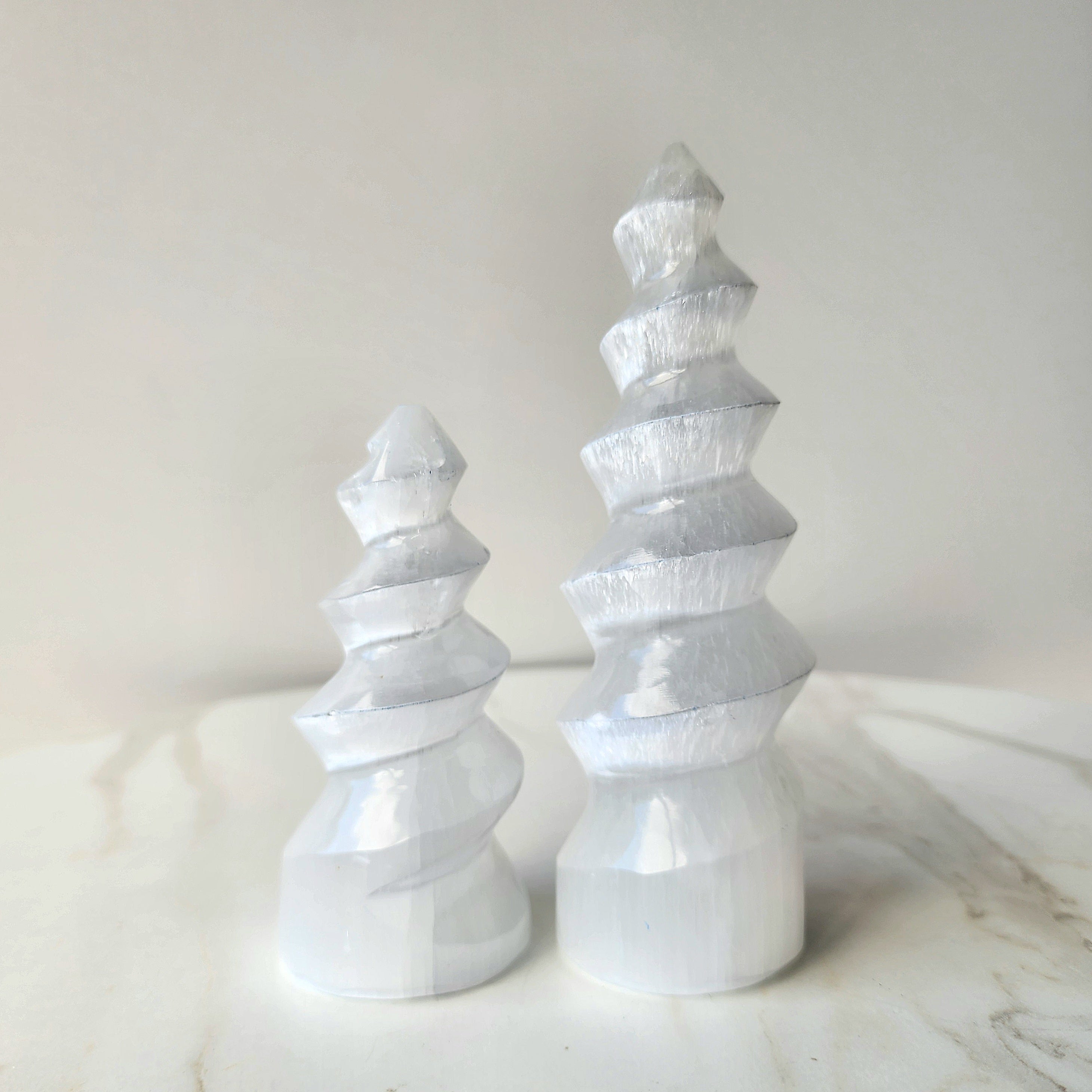 Selenite Crystal Spiral - Crystals and Me | Crystal Candles and Ethically Sourced Crystals