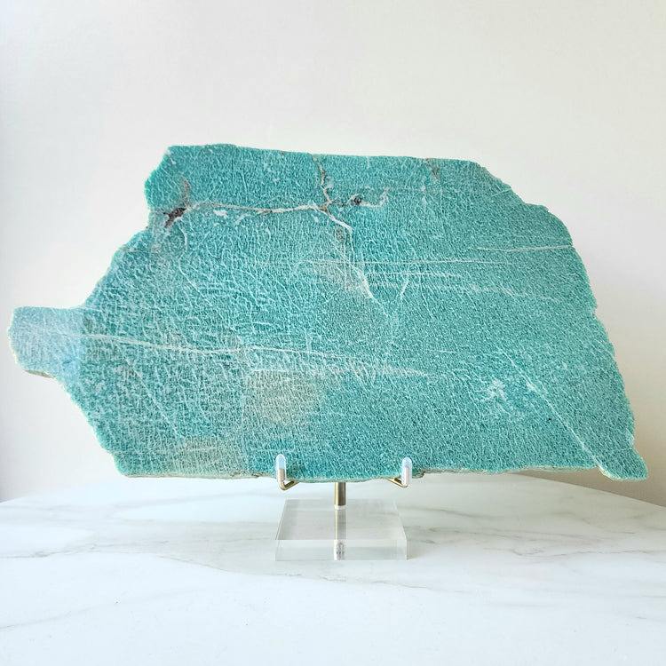 Amazonite Crystal Slab AAA with stand 2