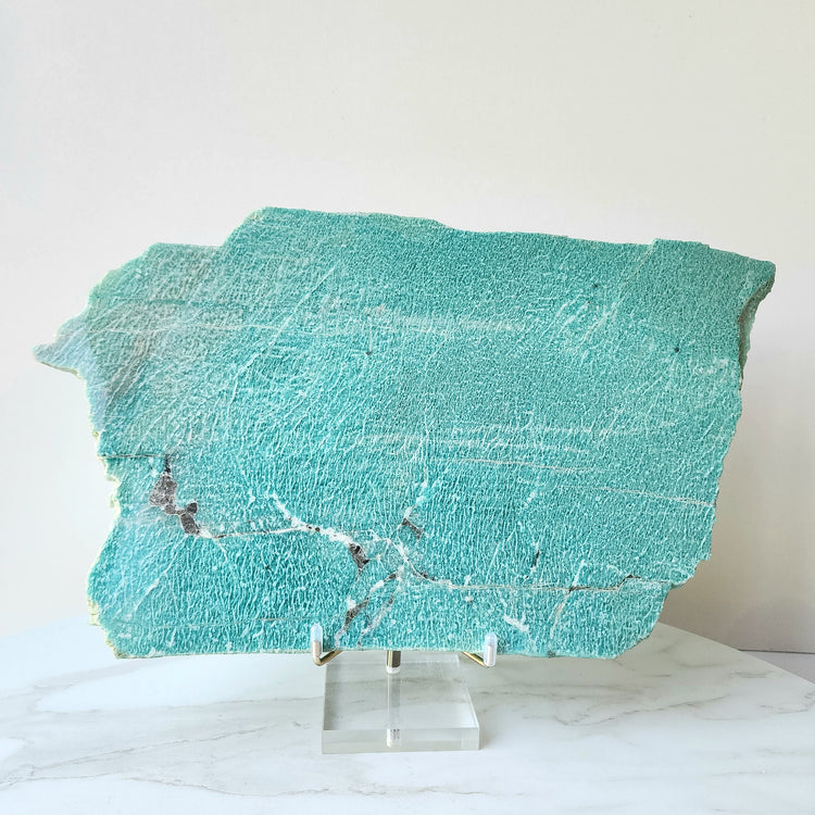 Amazonite Crystal Slab AAA with stand 1