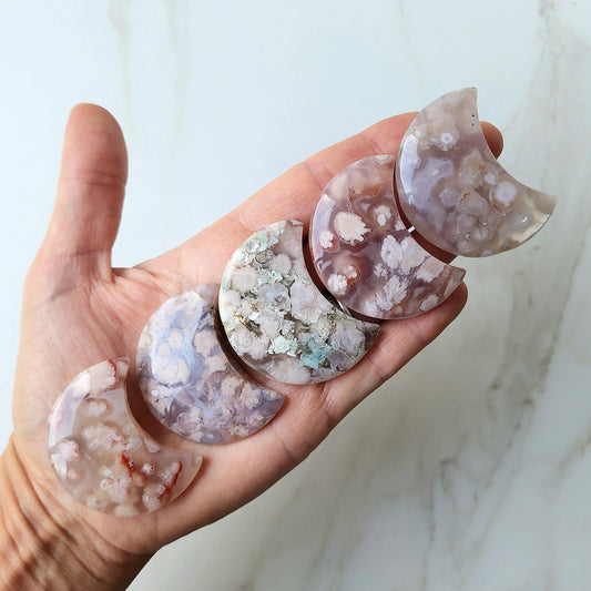 Flower Agate Moon