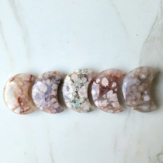 Flower Agate Moon