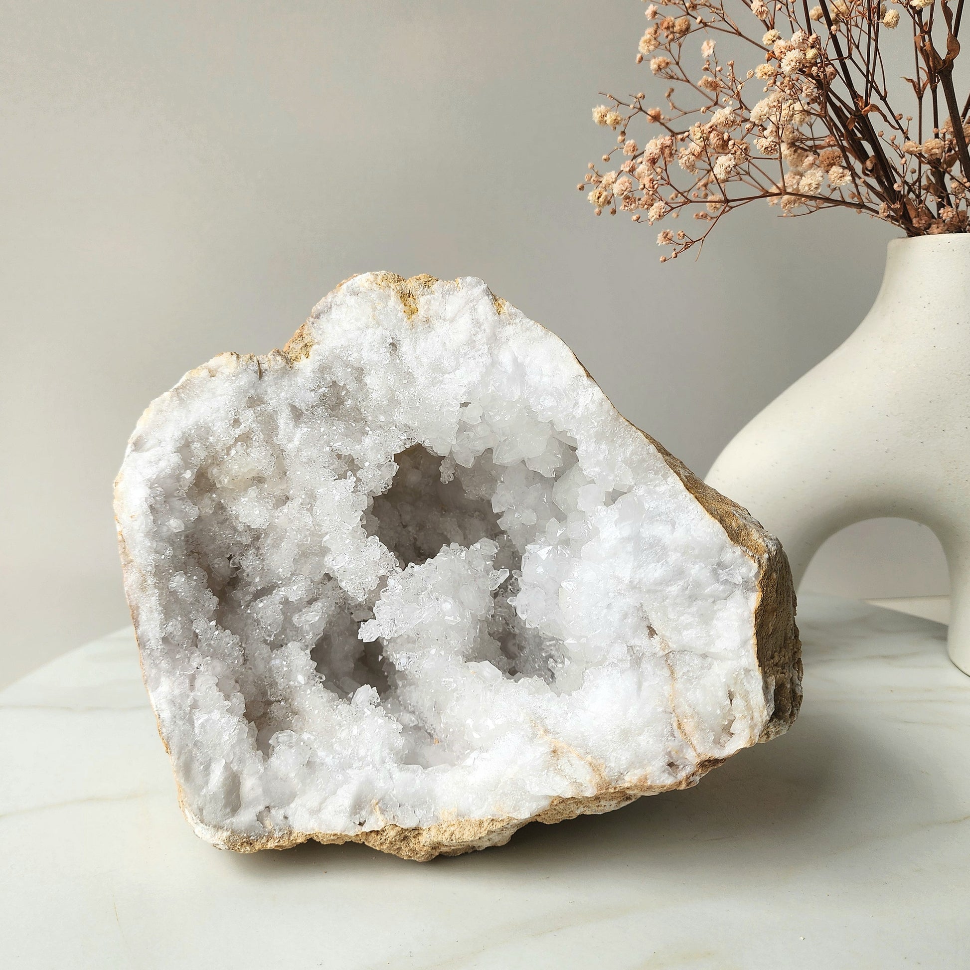 Clear Quartz Geode Moroccan XL 8 - Crystals and Me | Crystal Candles and Ethically Sourced Crystals