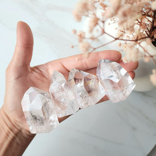 Lemurian Quartz Crystal Point Tower Large