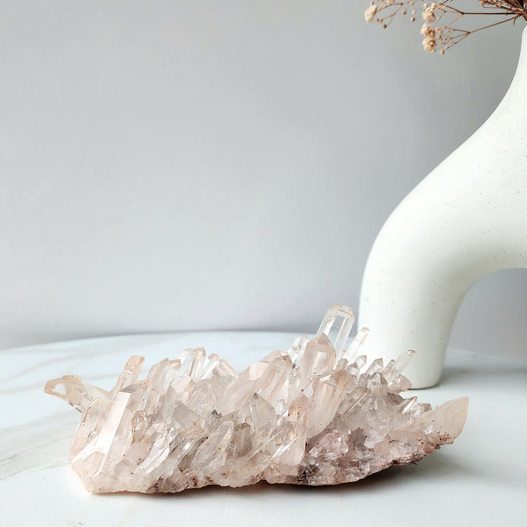 Pink Himalayan Crystal Quartz Cluster 2