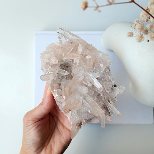 Pink Himalayan Crystal Quartz Cluster 2
