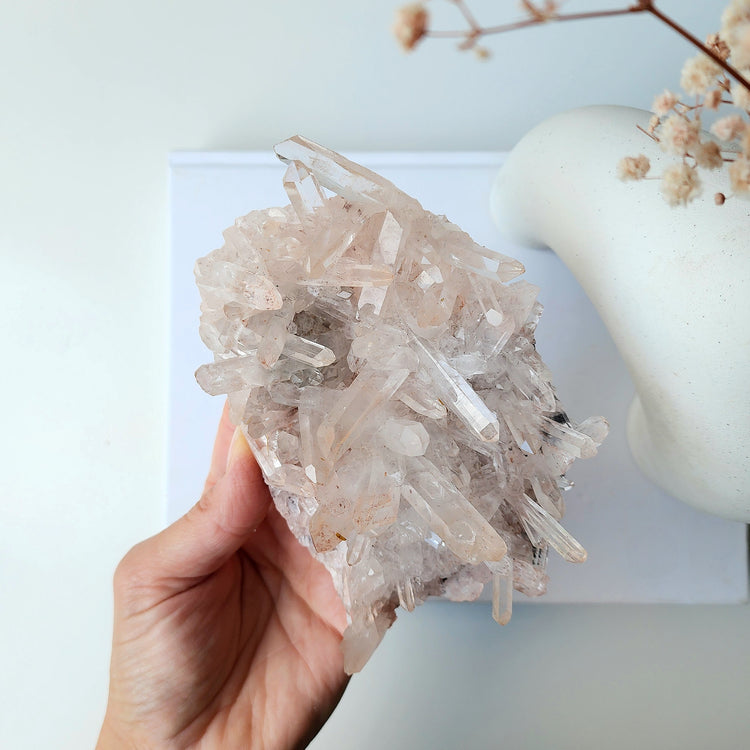 Pink Himalayan Crystal Quartz Cluster 2