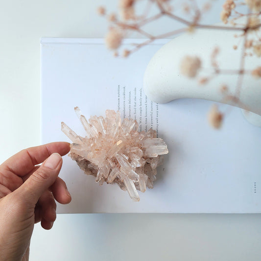 Pink Himalayan Crystal Quartz Cluster 1
