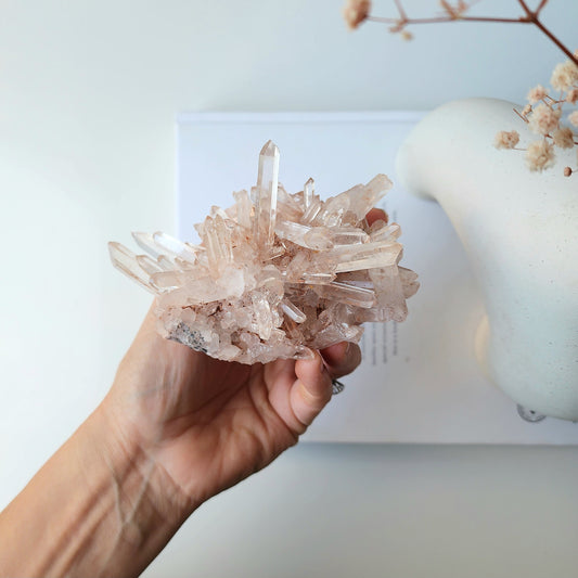 Pink Himalayan Crystal Quartz Cluster 1