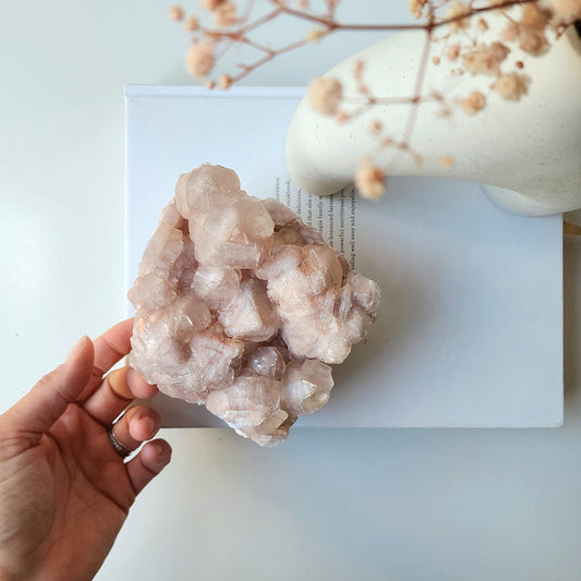 Pink Calcite Crystal Cluster AA 1