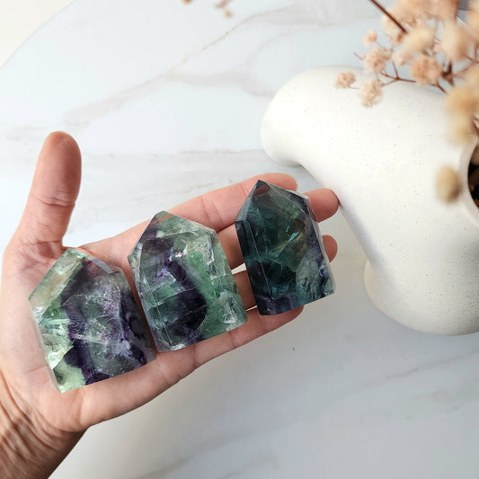 Rainbow Fluorite Crystal Tower AAA