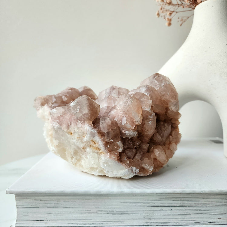 Pink Calcite Crystal Cluster AA 3