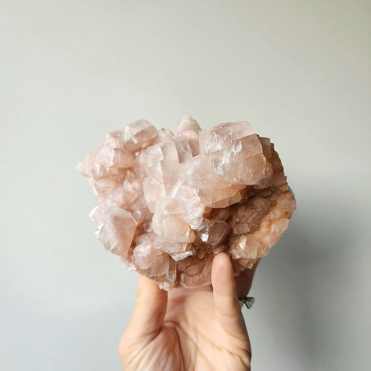 Pink Calcite Crystal Cluster AA 3