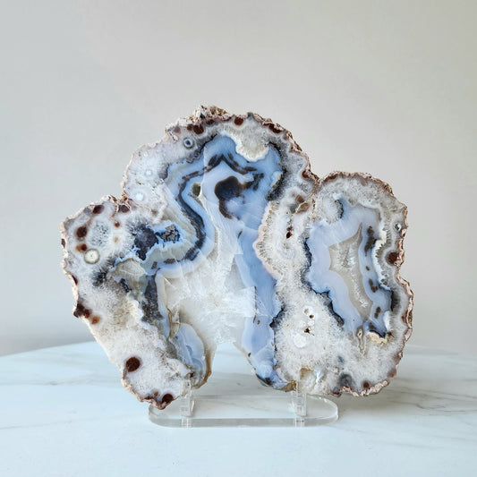 Agate Crystal Slab Slice with stand