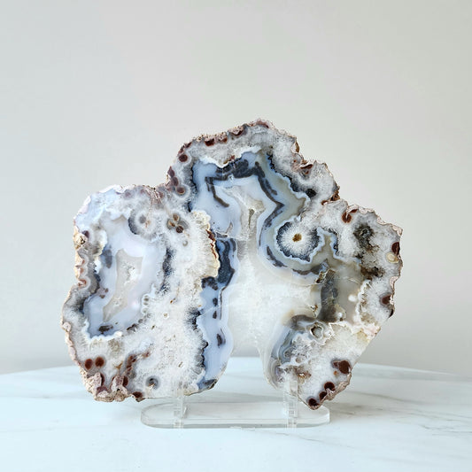 Agate Crystal Slab Slice with stand